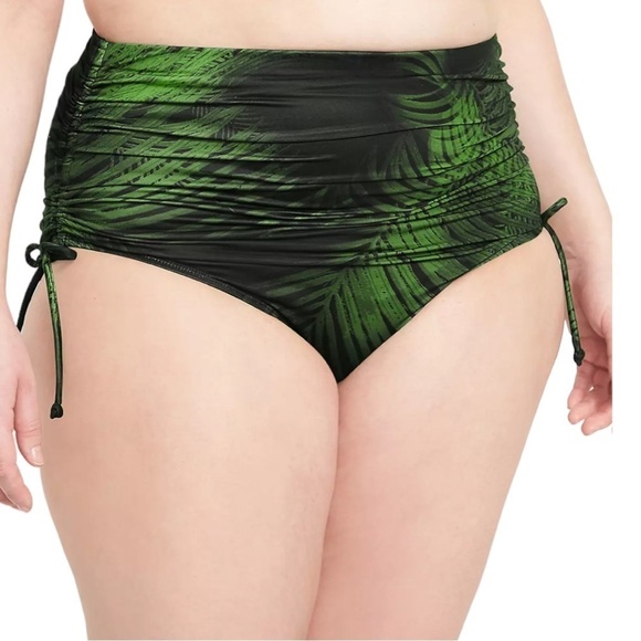 Lane Bryant NWOT Convertible High-Waist Swim Brief in Breezy Palms Size 22 - Picture 1 of 2